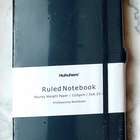 NEW Huhuhero Ruled Notebook 5 x 8.25" 120 gsm Hardcover Professional Black - Picture 5 of 12